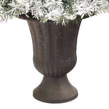 Load image into Gallery viewer, 4.5&#39; Flocked White River Mountain Pine Artificial Christmas Tree w/ Pinecones
