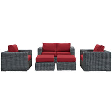 Load image into Gallery viewer, Summon 5 Piece Outdoor Patio Sunbrella¨ Sectional Set by Modway
