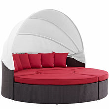 Load image into Gallery viewer, Convene Outdoor Patio Wicker Rattan Canopy Sectional Daybed by Modway
