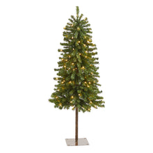Load image into Gallery viewer, 4&#39; Alpine Artificial Christmas Tree with 100 Lights and 260 Bendable Branches
