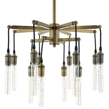 Load image into Gallery viewer, Resolve Antique Brass Ceiling Light Pendant Chandelier by Modway
