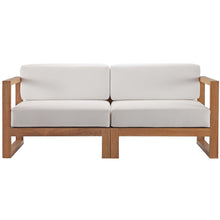 Load image into Gallery viewer, Upland 2-Piece Outdoor Patio Teak Wood Sectional Sofa Loveseat by Modway

