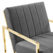 Load image into Gallery viewer, Inspire Channel Tufted Performance Velvet Armchair by Modway
