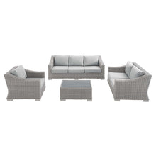 Load image into Gallery viewer, Conway 4-Piece Sunbrella¨ Outdoor Patio Wicker Rattan Furniture Set by Modway
