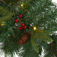 Load image into Gallery viewer, 6&#39; Mixed Pine Artificial Christmas Garland w/ 35 Clear LED Lights
