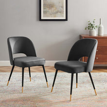 Load image into Gallery viewer, Rouse Performance Velvet Dining Side Chairs Set of 2 by Modway

