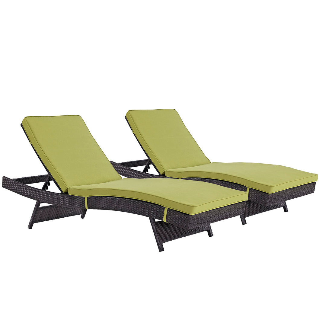 Convene Outdoor Patio Chaise Set of 2 by Modway