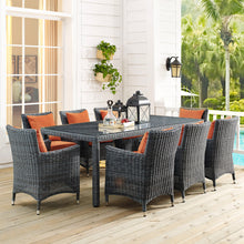 Load image into Gallery viewer, Summon 9 Piece Outdoor Patio Sunbrella¨ Dining Set by Modway
