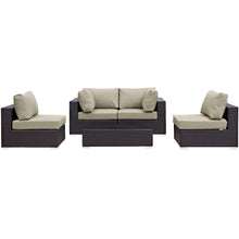 Load image into Gallery viewer, Convene 5 Piece Outdoor Patio Sectional Set by Modway
