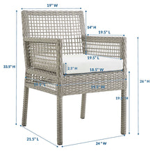 Load image into Gallery viewer, Aura Outdoor Patio Wicker Rattan Dining Armchair by Modway
