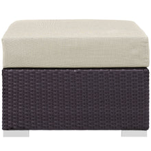 Load image into Gallery viewer, Convene Outdoor Patio Fabric Square Ottoman by Modway
