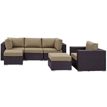 Load image into Gallery viewer, Convene 6 Piece Outdoor Patio Sectional Set by Modway
