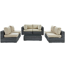 Load image into Gallery viewer, Summon 7 Piece Outdoor Patio Sunbrella¨ Sectional Set by Modway
