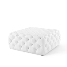 Load image into Gallery viewer, Amour Tufted Button Large Square Faux Leather Ottoman by Modway
