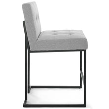 Load image into Gallery viewer, Privy Black Stainless Steel Upholstered Fabric Counter Stool by Modway
