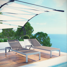 Load image into Gallery viewer, Shore Outdoor Patio Aluminum Chaise Set of 2 by Modway

