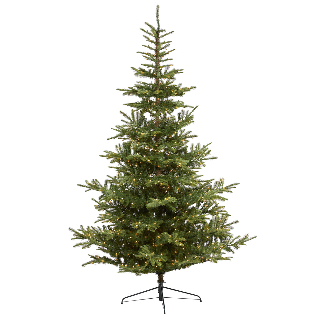 9' Layered Washington Spruce Artificial Christmas Tree w 750 Clear LED Lights