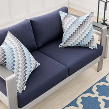 Load image into Gallery viewer, Shore Sunbrella¨ Fabric Aluminum Outdoor Patio Loveseat by Modway
