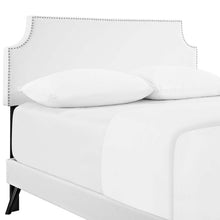 Load image into Gallery viewer, Corene Vinyl Full Platform Bed with Round Splayed Legs by Modway

