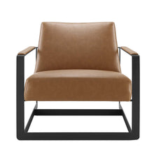 Load image into Gallery viewer, Seg Vegan Leather Accent Chair by Modway
