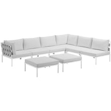 Load image into Gallery viewer, Harmony 8 Piece Outdoor Patio Aluminum Sectional Sofa Set by Modway
