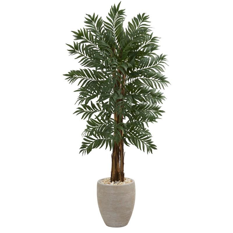 5' Parlor Artificial Palm Tree in Decorative  Planter