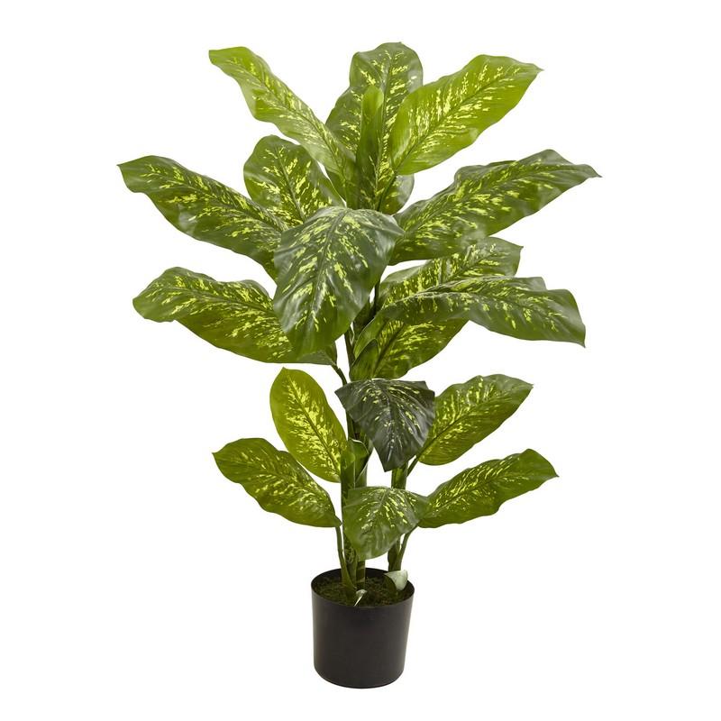 4' Dieffenbachia Plant (Real Touch) 6823 By Nearly Natural