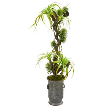 Load image into Gallery viewer, 47&quot; Tillandsia Artificial Plant in Vintage Metal Planter
