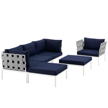 Load image into Gallery viewer, Harmony 6 Piece Outdoor Patio Aluminum Sectional Sofa Set by Modway
