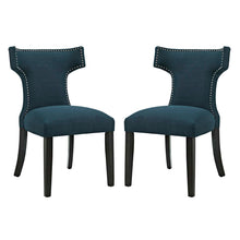 Load image into Gallery viewer, Curve Fabric Dining Side Chair Set of 2 by Modway
