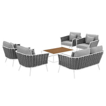 Load image into Gallery viewer, Stance 6 Piece Outdoor Patio Aluminum Sectional Sofa Set by Modway
