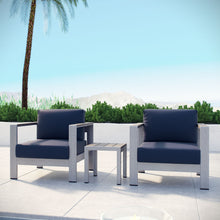 Load image into Gallery viewer, Shore 3 Piece Outdoor Patio Aluminum Set by Modway
