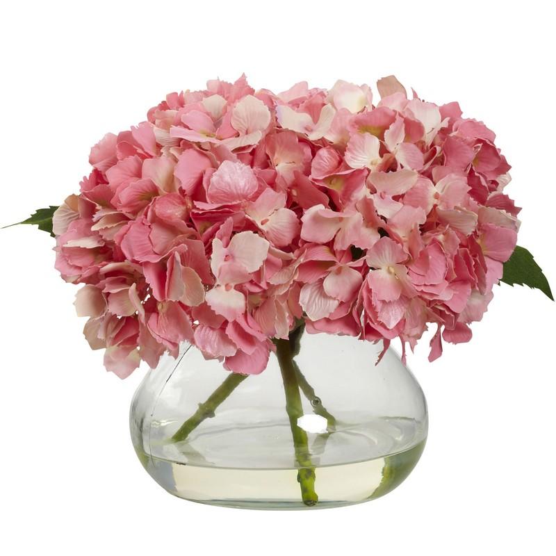 Blooming Hydrangea w/Vase