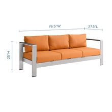Load image into Gallery viewer, Shore Outdoor Patio Aluminum Sofa by Modway
