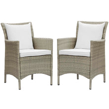 Load image into Gallery viewer, Conduit Outdoor Patio Wicker Rattan Dining Armchair Set of 2 by Modway
