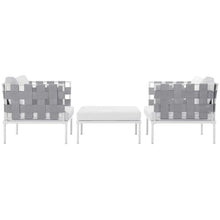 Load image into Gallery viewer, Harmony 3 Piece Outdoor Patio Aluminum Sectional Sofa Set by Modway
