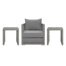 Load image into Gallery viewer, Aura 3 Piece Outdoor Patio Wicker Rattan Set by Modway
