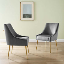 Load image into Gallery viewer, Discern Upholstered Performance Velvet Dining Chair Set of 2 by Modway
