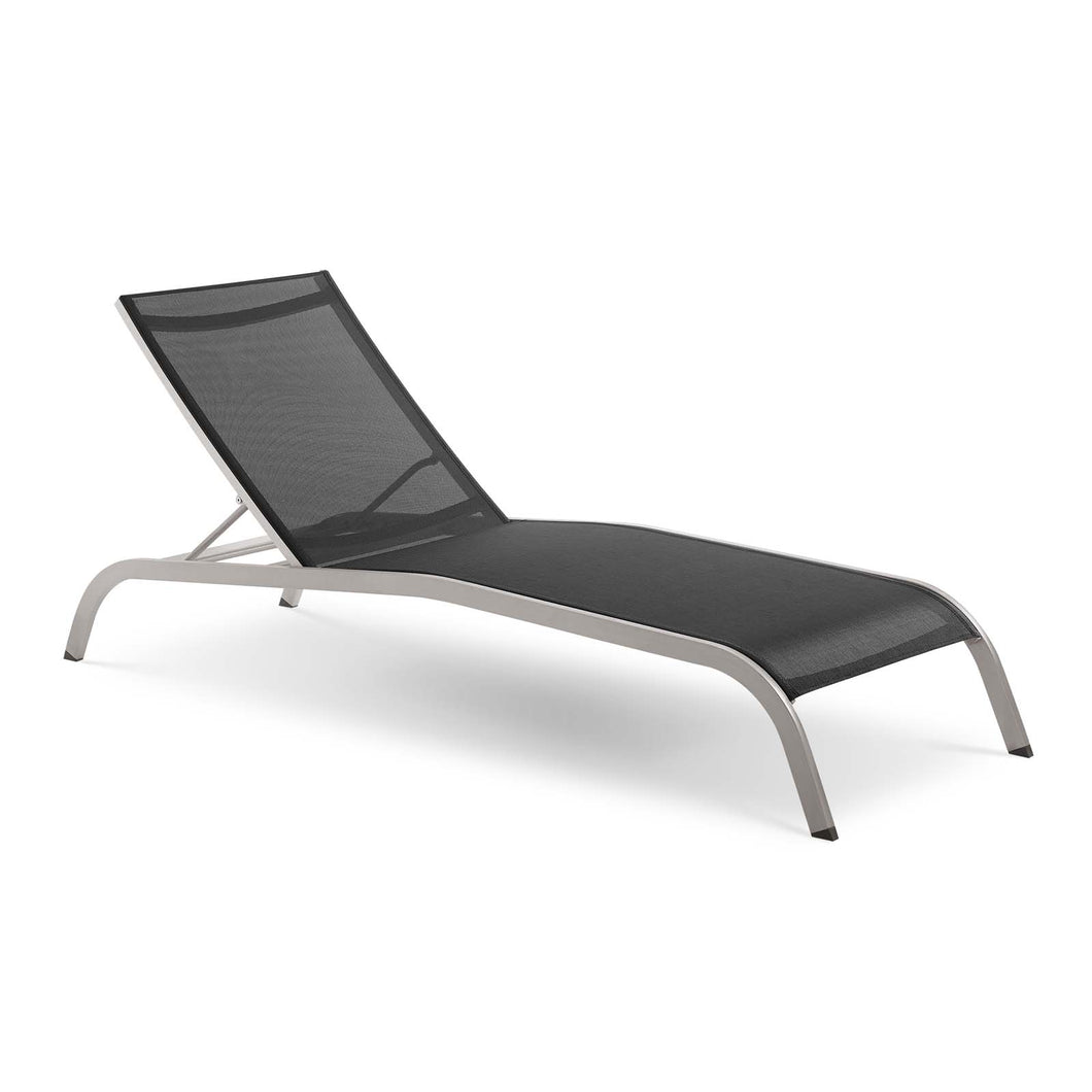 Savannah Mesh Chaise Outdoor Patio Aluminum Lounge Chair by Modway