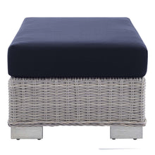 Load image into Gallery viewer, Conway 2-Piece Sunbrella¨ Outdoor Patio Wicker Rattan Armchair and Ottoman Set by Modway

