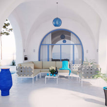 Load image into Gallery viewer, Harmony 8 Piece Outdoor Patio Aluminum Sectional Sofa Set by Modway
