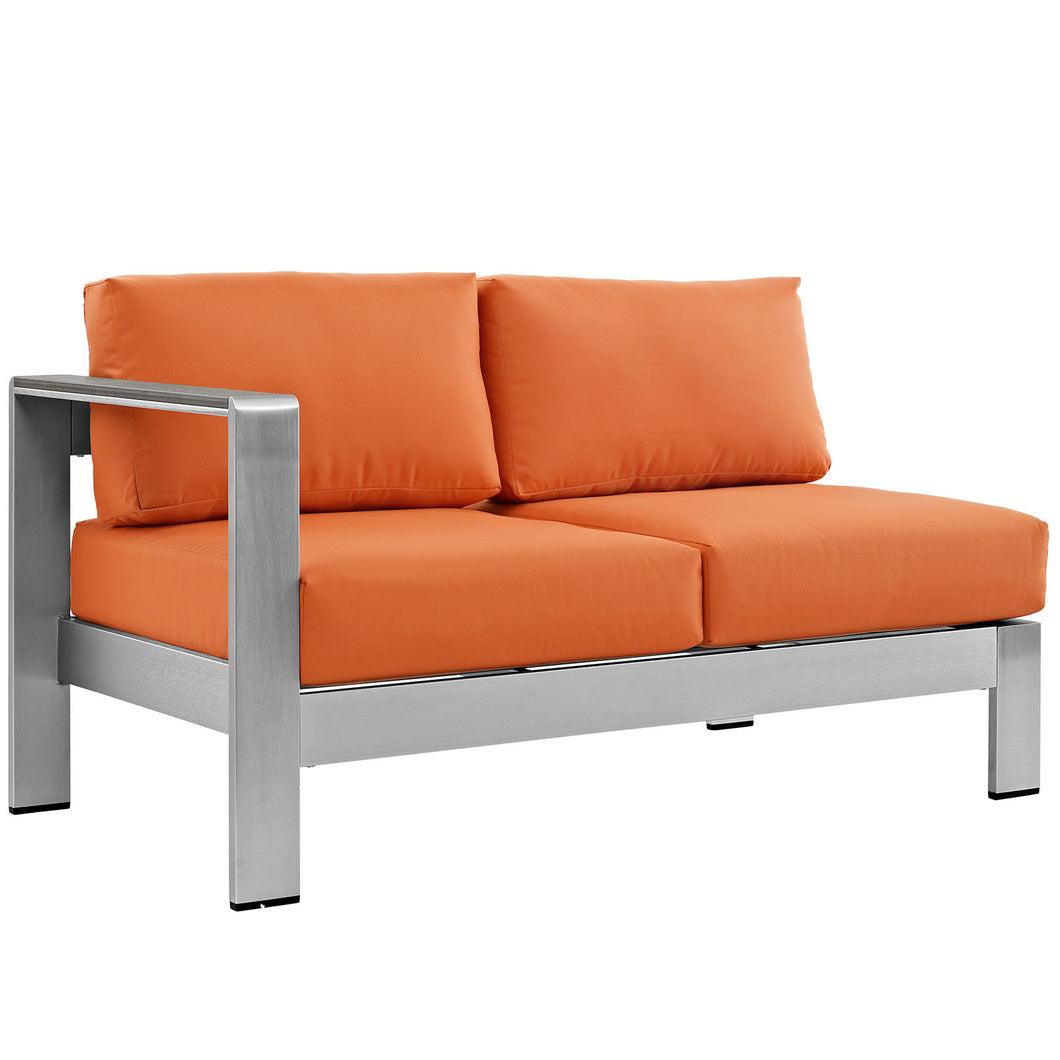 Shore Left-Arm Corner Sectional Outdoor Patio Aluminum Loveseat by Modway