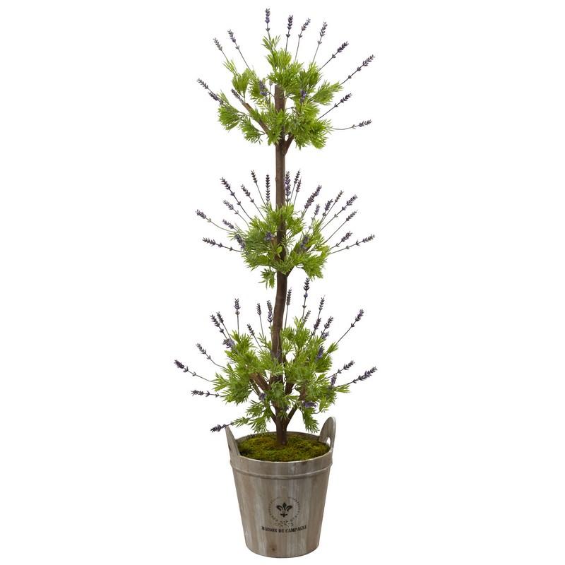 Lavender Topiary with Farmhouse Planter
