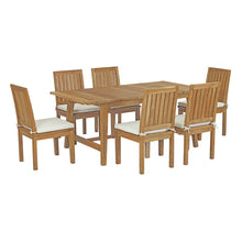 Load image into Gallery viewer, Marina 7 Piece Outdoor Patio Teak Dining Set by Modway

