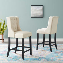 Load image into Gallery viewer, Baronet Upholstered Fabric Counter Bar Stool Set of 2 by Modway
