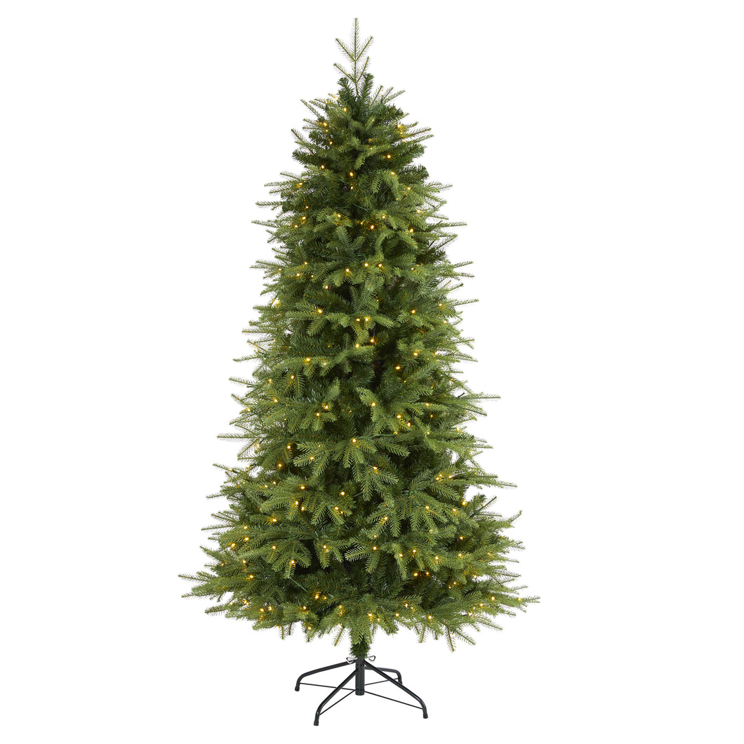6.5' Vancouver Fir 'Natural Look' Artificial Christmas Tree w/ 400 Clear LED