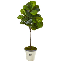 Load image into Gallery viewer, 61"  Fiddle Leaf Artificial Tree in Planter (Real Touch)
