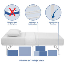 Load image into Gallery viewer, Horizon Stainless Steel Twin Bed Frame by Modway
