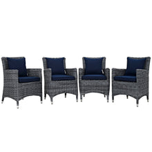 Load image into Gallery viewer, Summon 4 Piece Outdoor Patio Sunbrella¨ Dining Set by Modway

