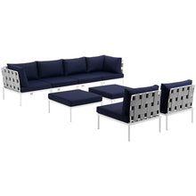 Load image into Gallery viewer, Harmony 8 Piece Outdoor Patio Aluminum Sectional Sofa Set by Modway
